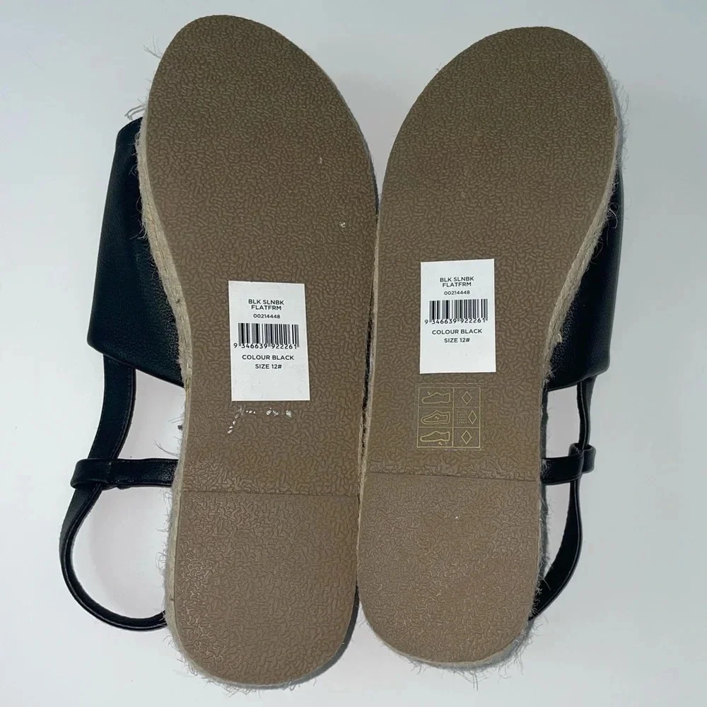 EVANS EXTRA WIDE FIT Slingback Flatform Size 12 - Picture 6 of 10